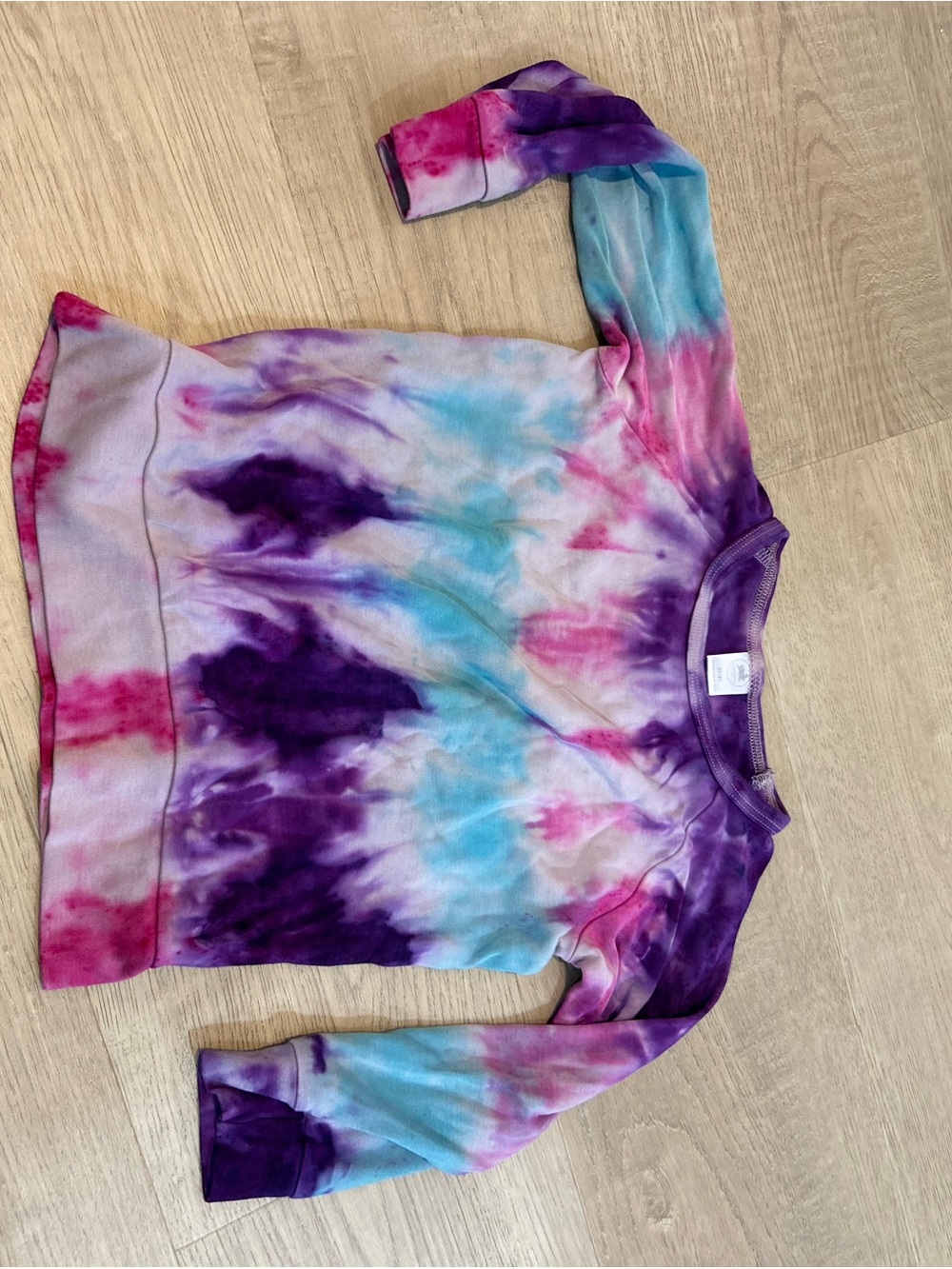 Little & Lively Crewneck Sweatshirt - Purple, Pink & Teal Tie-Dye